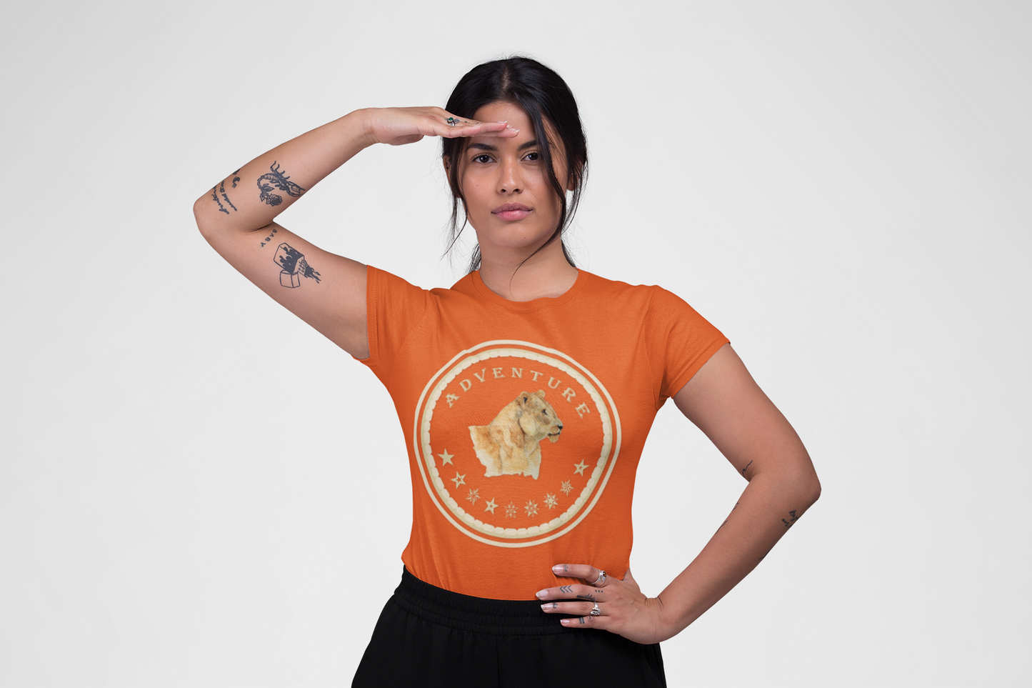 Watercolor Lioness T-Shirt – Safari Vibes & Adventure Star Style