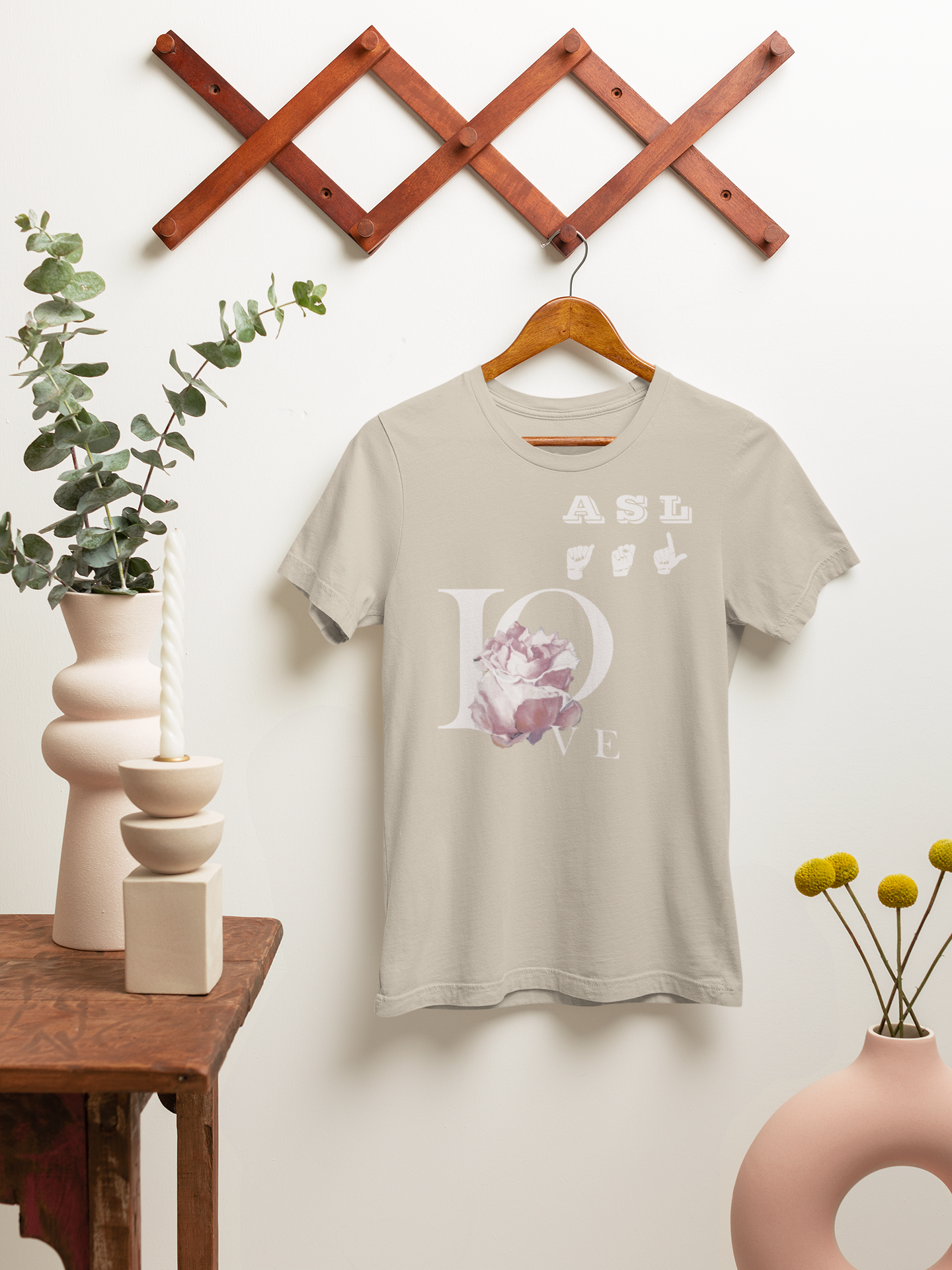 ASL Rose Art T-Shirt – Inspired by Original Oil Painting
