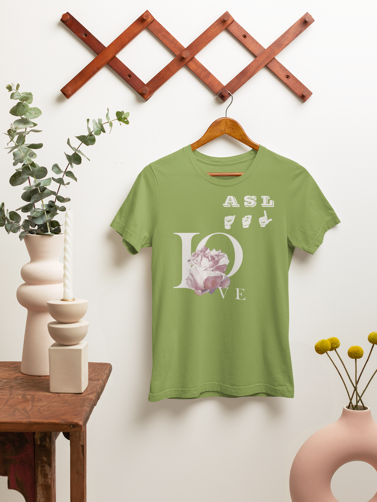 ASL Rose Art T-Shirt – Inspired by Original Oil Painting