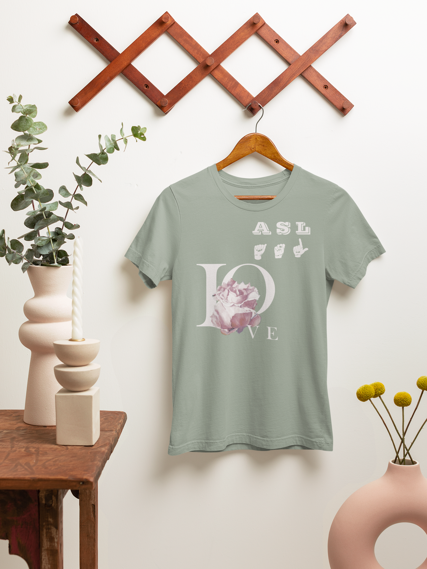 ASL Rose Art T-Shirt – Inspired by Original Oil Painting