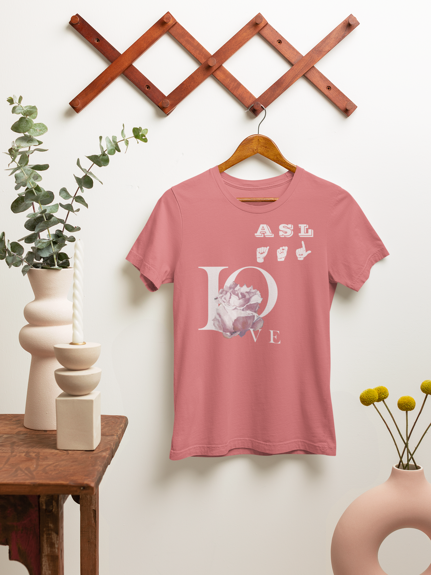 ASL Rose Art T-Shirt – Inspired by Original Oil Painting