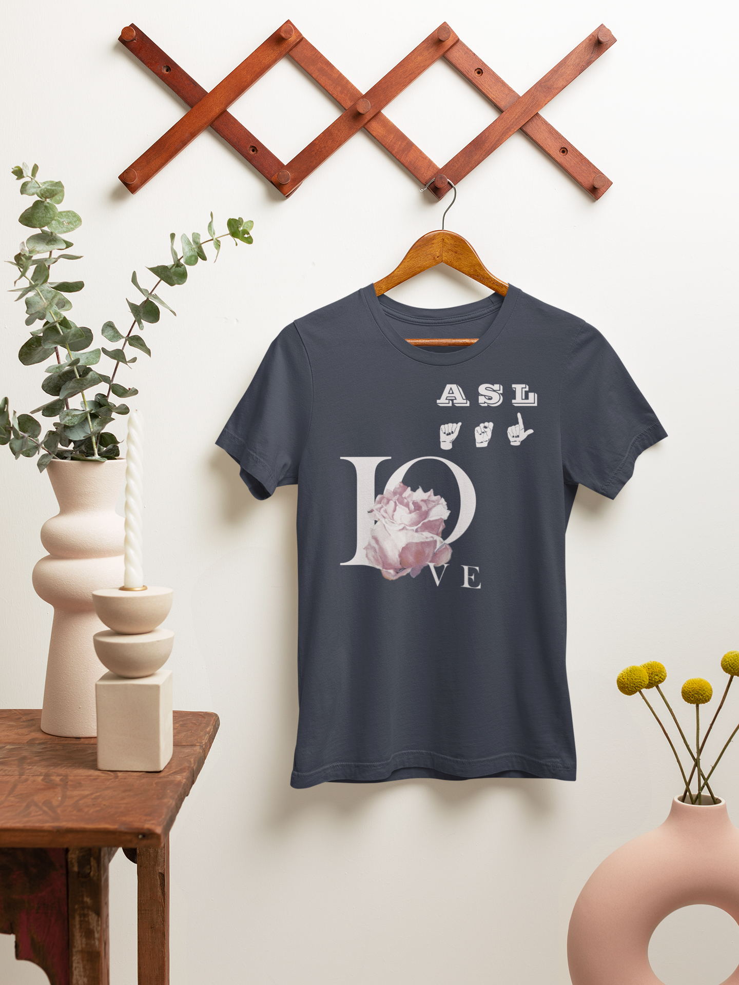 ASL Rose Art T-Shirt – Inspired by Original Oil Painting