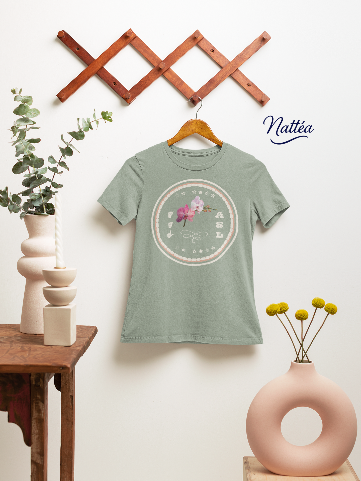 ASL T-Shirt –Orchid Design from Original Art