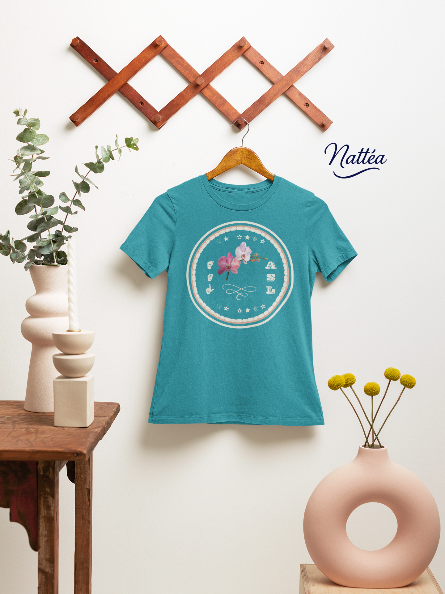 ASL T-Shirt –Orchid Design from Original Art