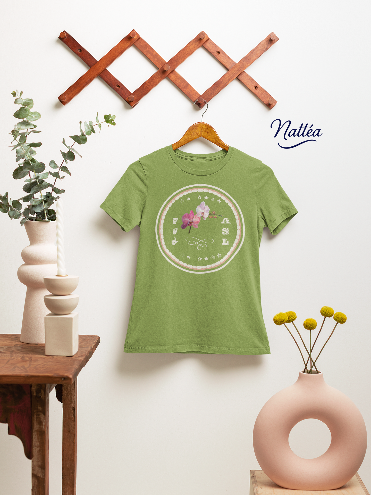 ASL T-Shirt –Orchid Design from Original Art