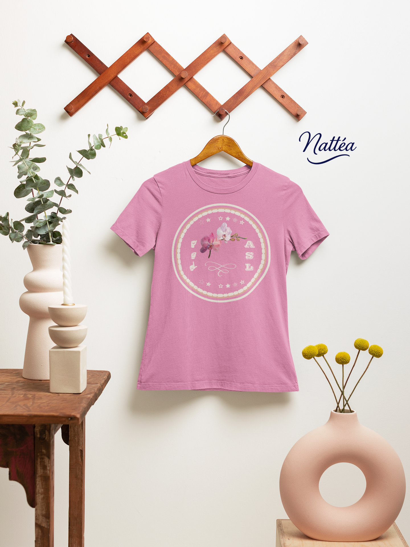 ASL T-Shirt –Orchid Design from Original Art