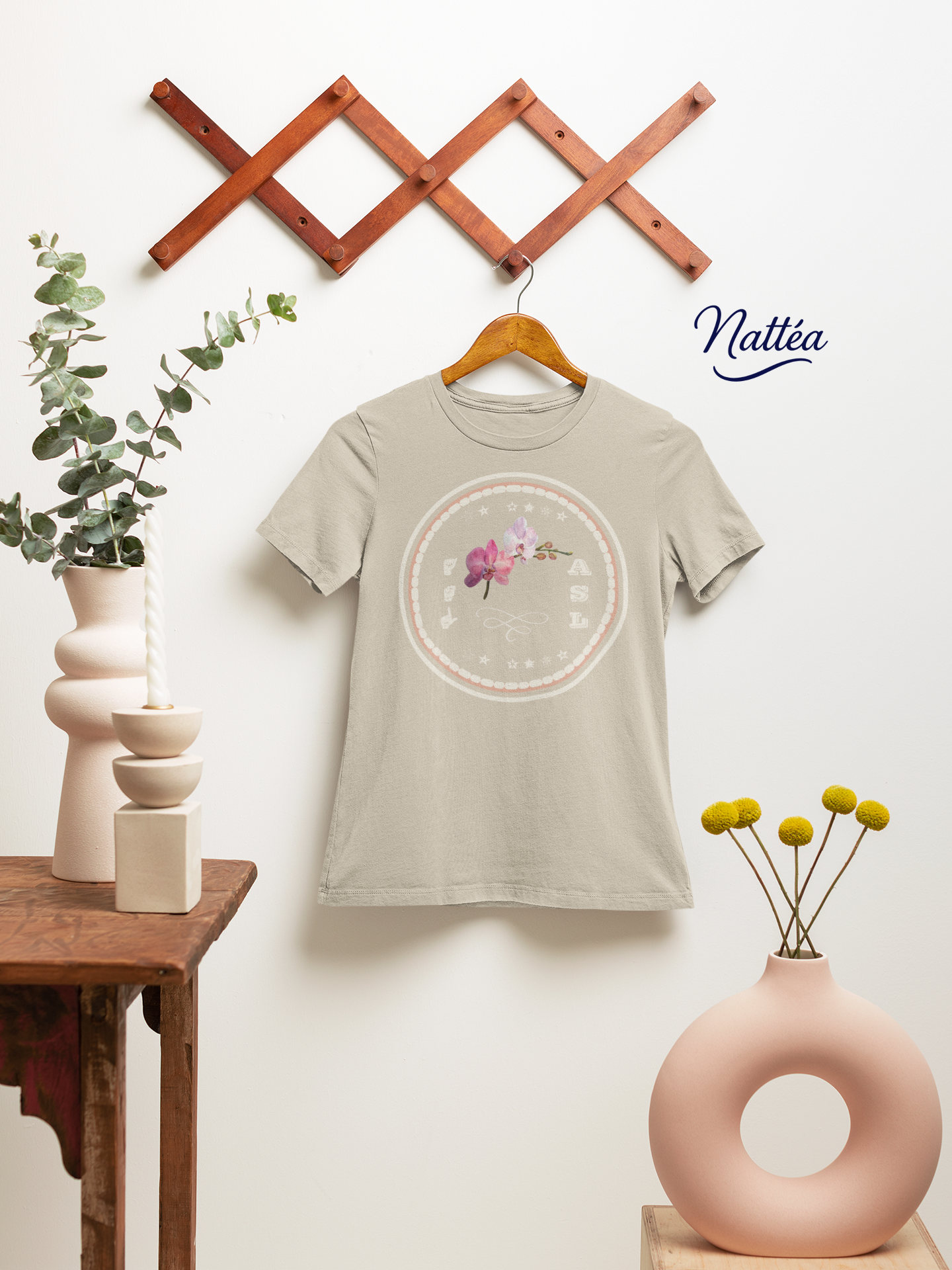 ASL T-Shirt –Orchid Design from Original Art