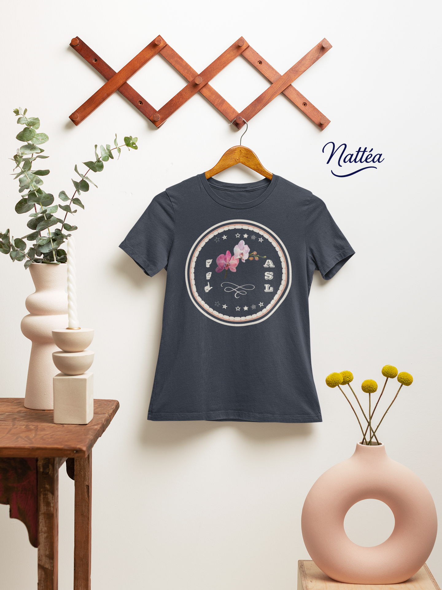 ASL T-Shirt –Orchid Design from Original Art