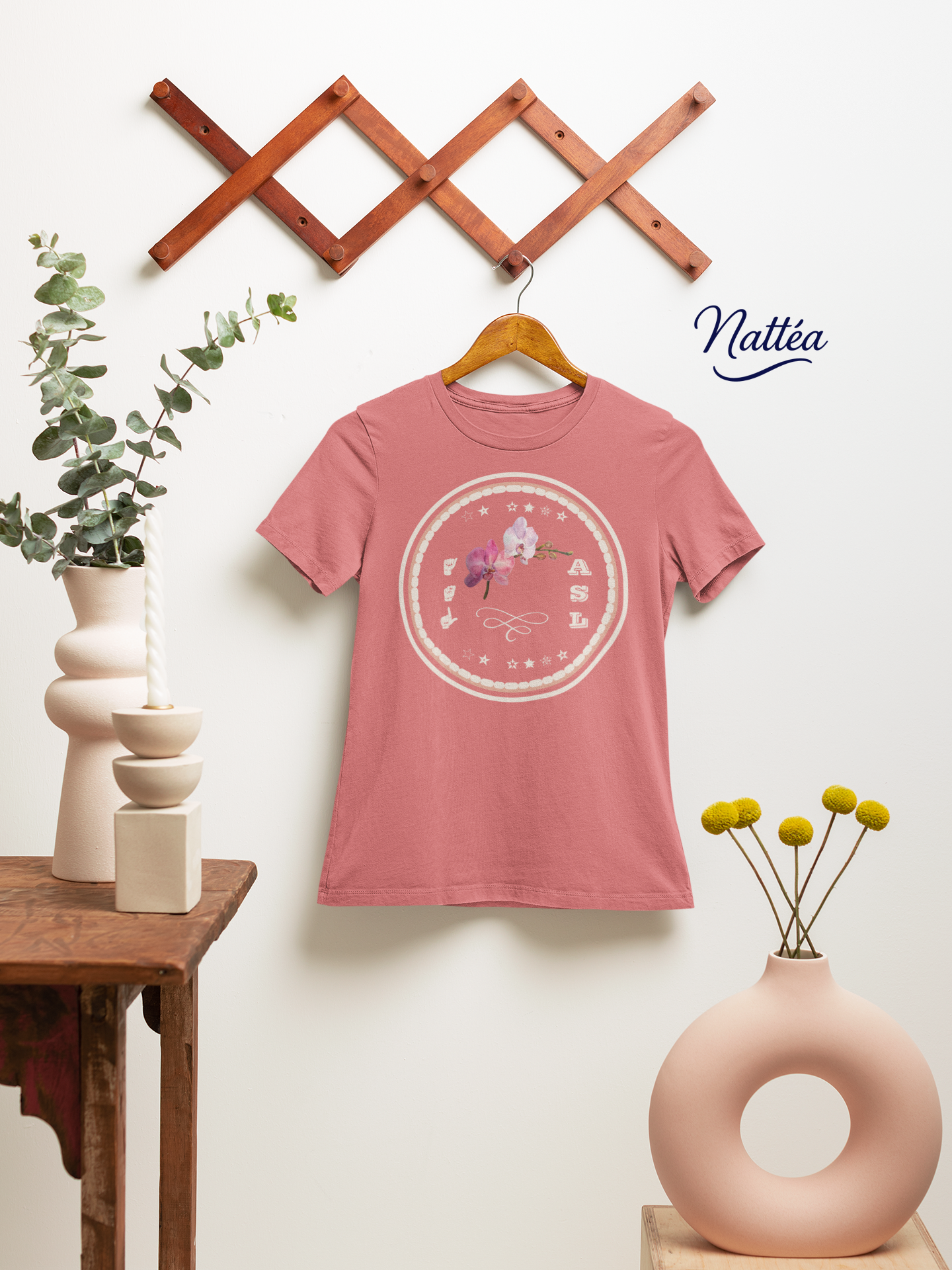 ASL T-Shirt –Orchid Design from Original Art