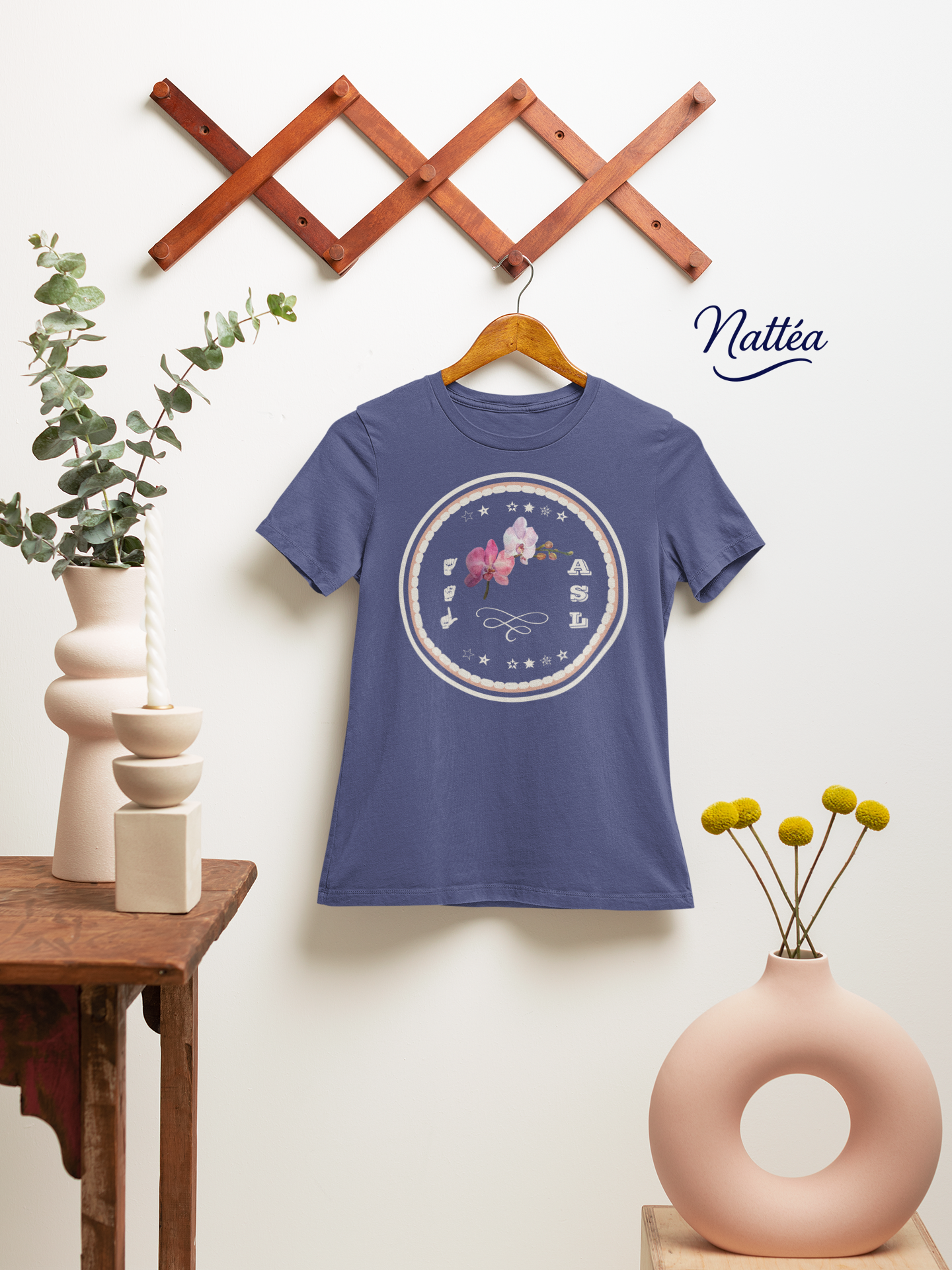 ASL T-Shirt –Orchid Design from Original Art
