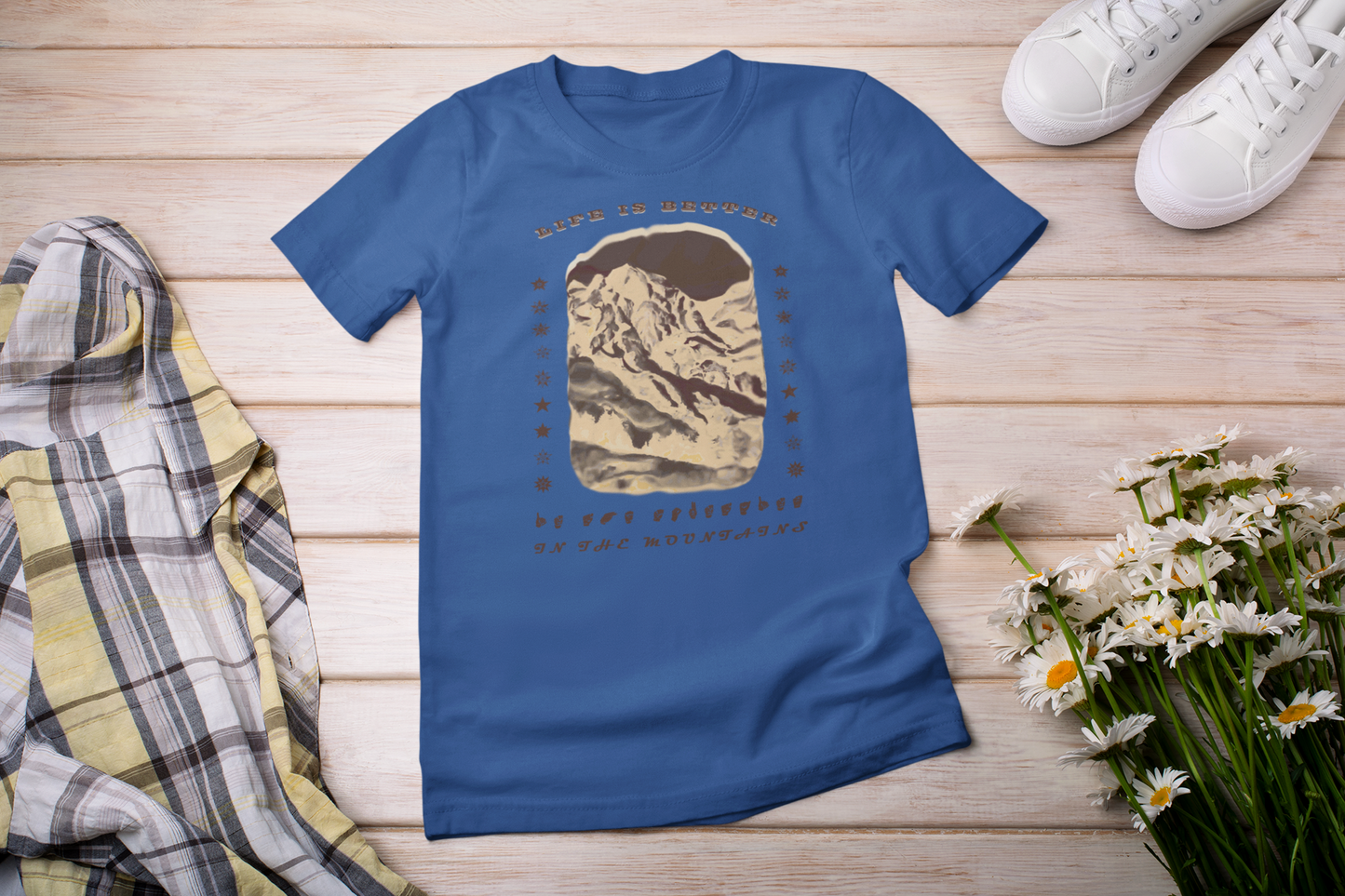 Life is better in the Mountains ASL T-Shirt for Adventure Lovers, Trip Shirt, Travel Gifts, Vacation Tee, Wanderlust Apparel Dark Style