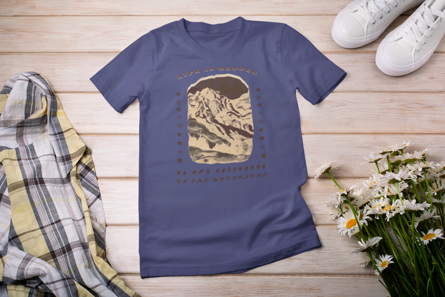Life is better in the Mountains ASL T-Shirt for Adventure Lovers, Trip Shirt, Travel Gifts, Vacation Tee, Wanderlust Apparel Dark Style