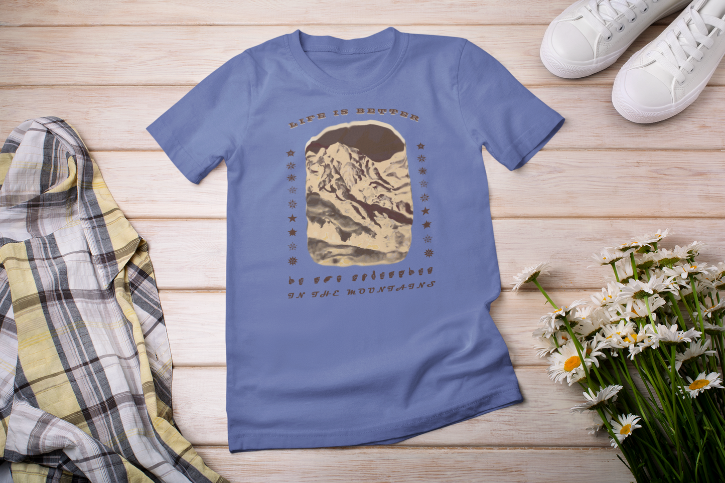 Life is better in the Mountains ASL T-Shirt for Adventure Lovers, Trip Shirt, Travel Gifts, Vacation Tee, Wanderlust Apparel Dark Style