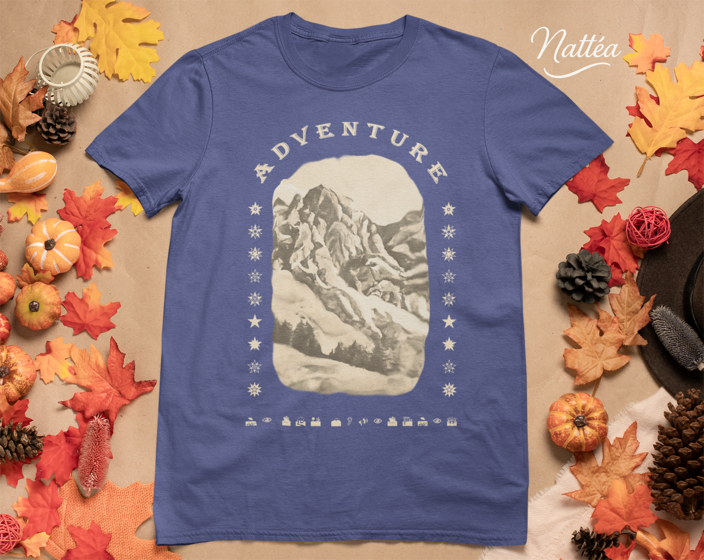 Adventure T-Shirt – Vintage Mountain Scene from Oil Painting