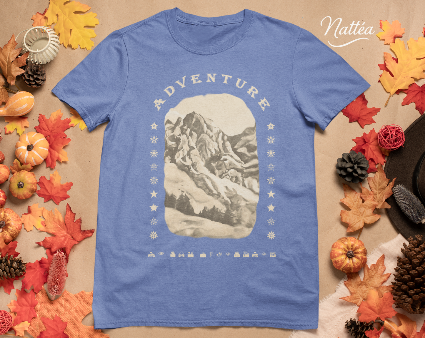 Adventure T-Shirt – Vintage Mountain Scene from Oil Painting