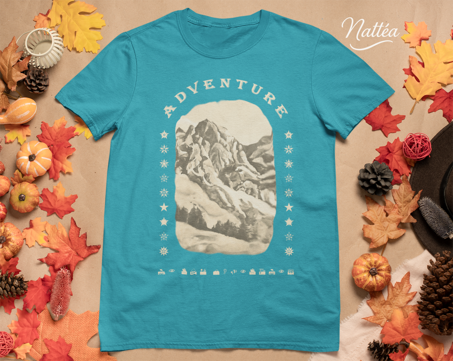 Adventure T-Shirt – Vintage Mountain Scene from Oil Painting