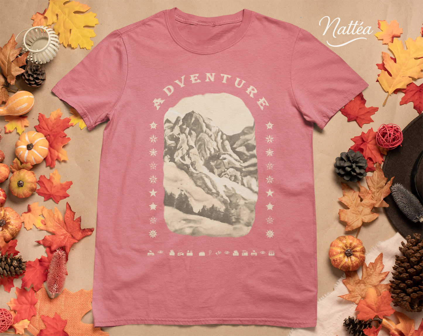 Adventure T-Shirt – Vintage Mountain Scene from Oil Painting
