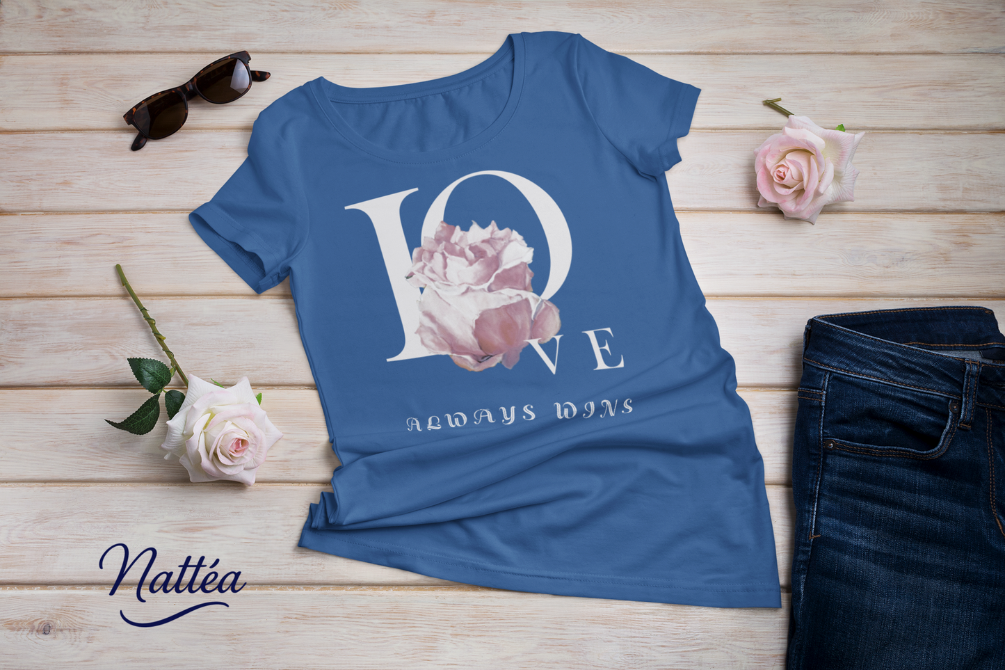 Love always wins Rose Art Tee – Inspired by Original Oil Painting