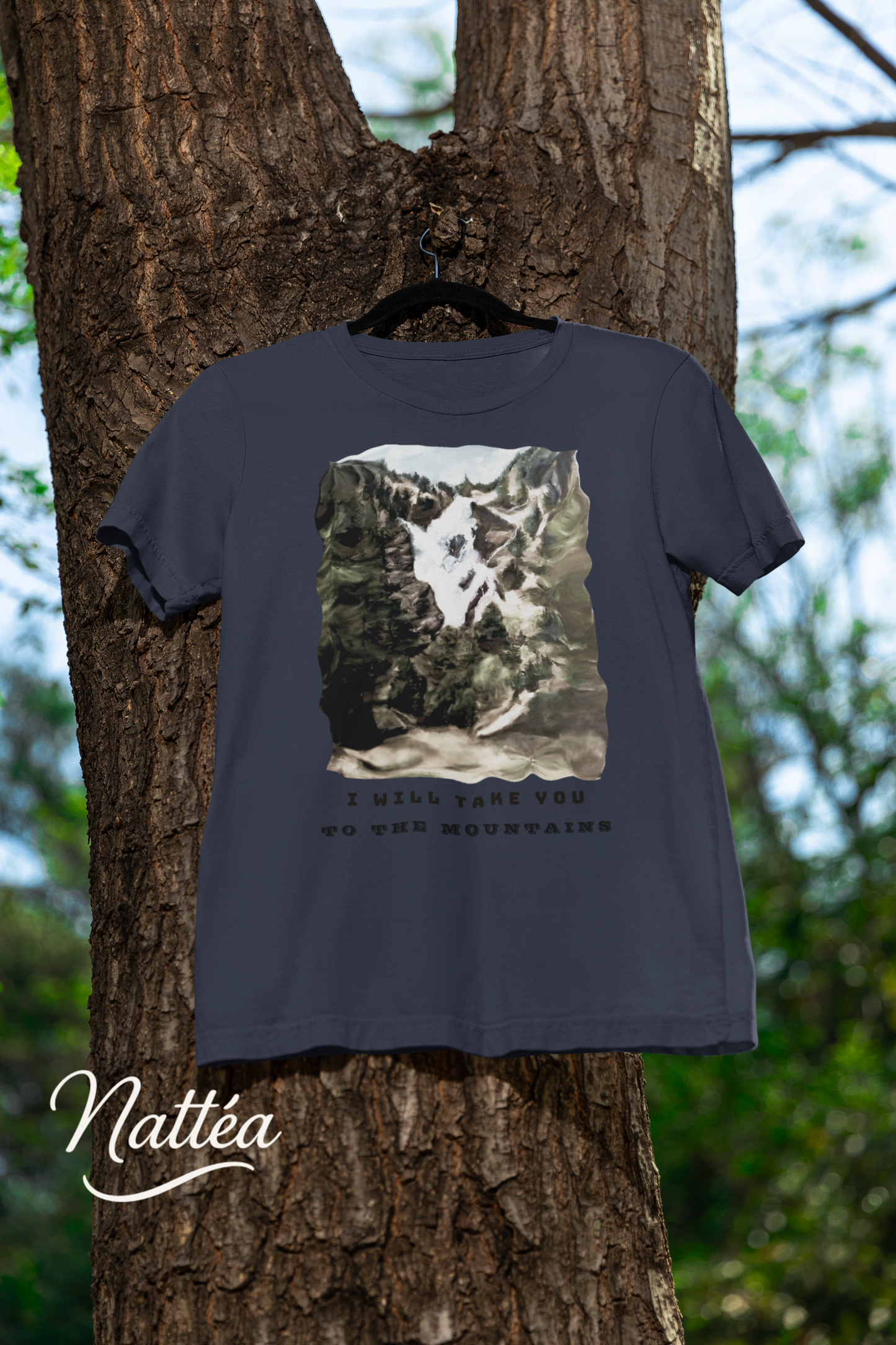 I Will Take to the Mountains T-Shirt – Nature Lover’s Tee Inspired by Original Landscape Art