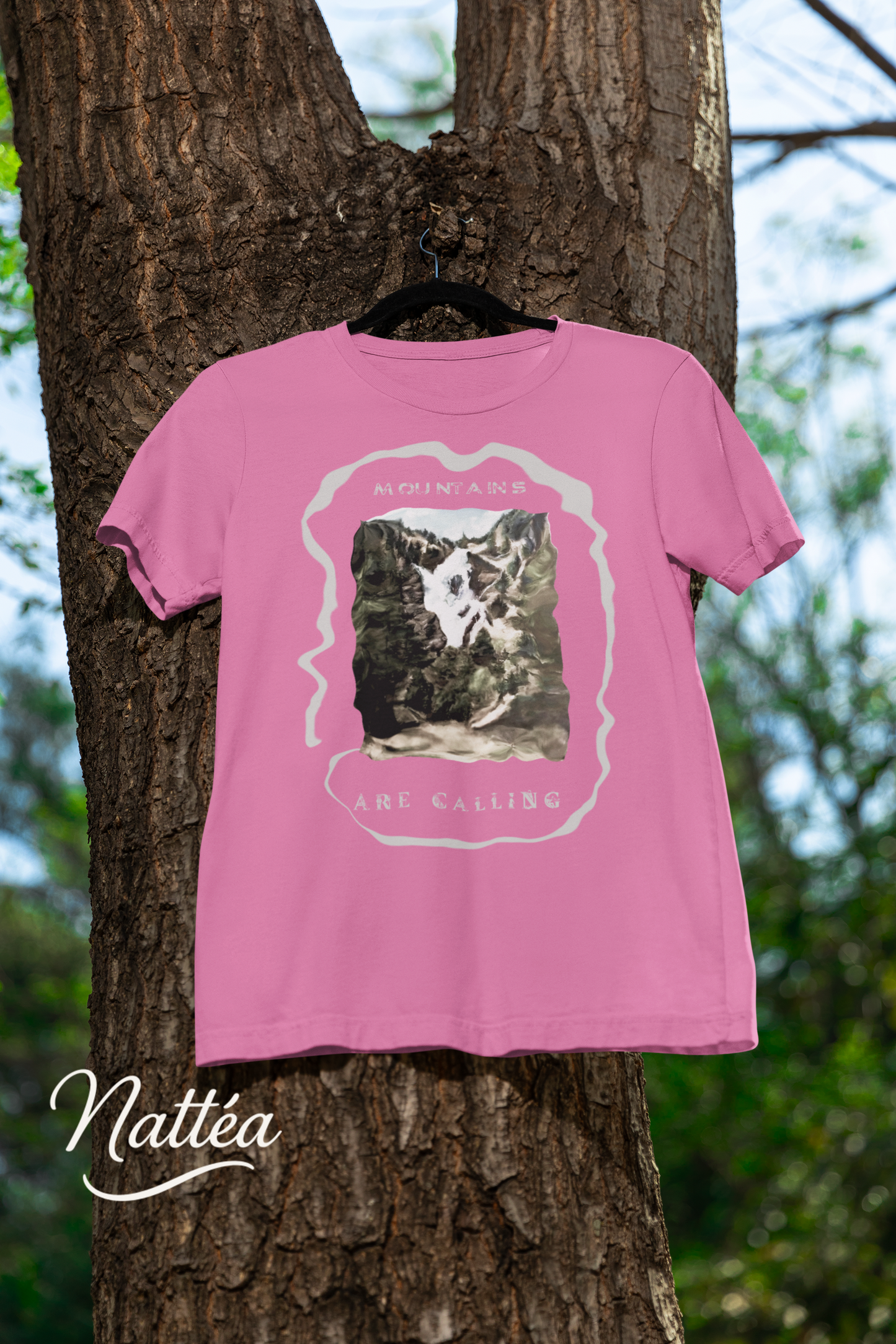 Mountains are Calling T-Shirt – Nature Lover’s Tee Inspired by Original Landscape Art Vintage Style