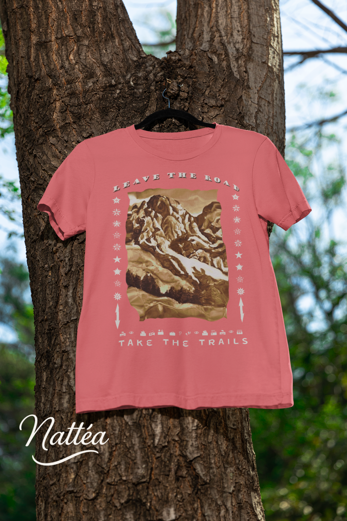 Leave the road T-Shirt – Nature Lover’s Tee Inspired by Original Landscape Art Vintage Style