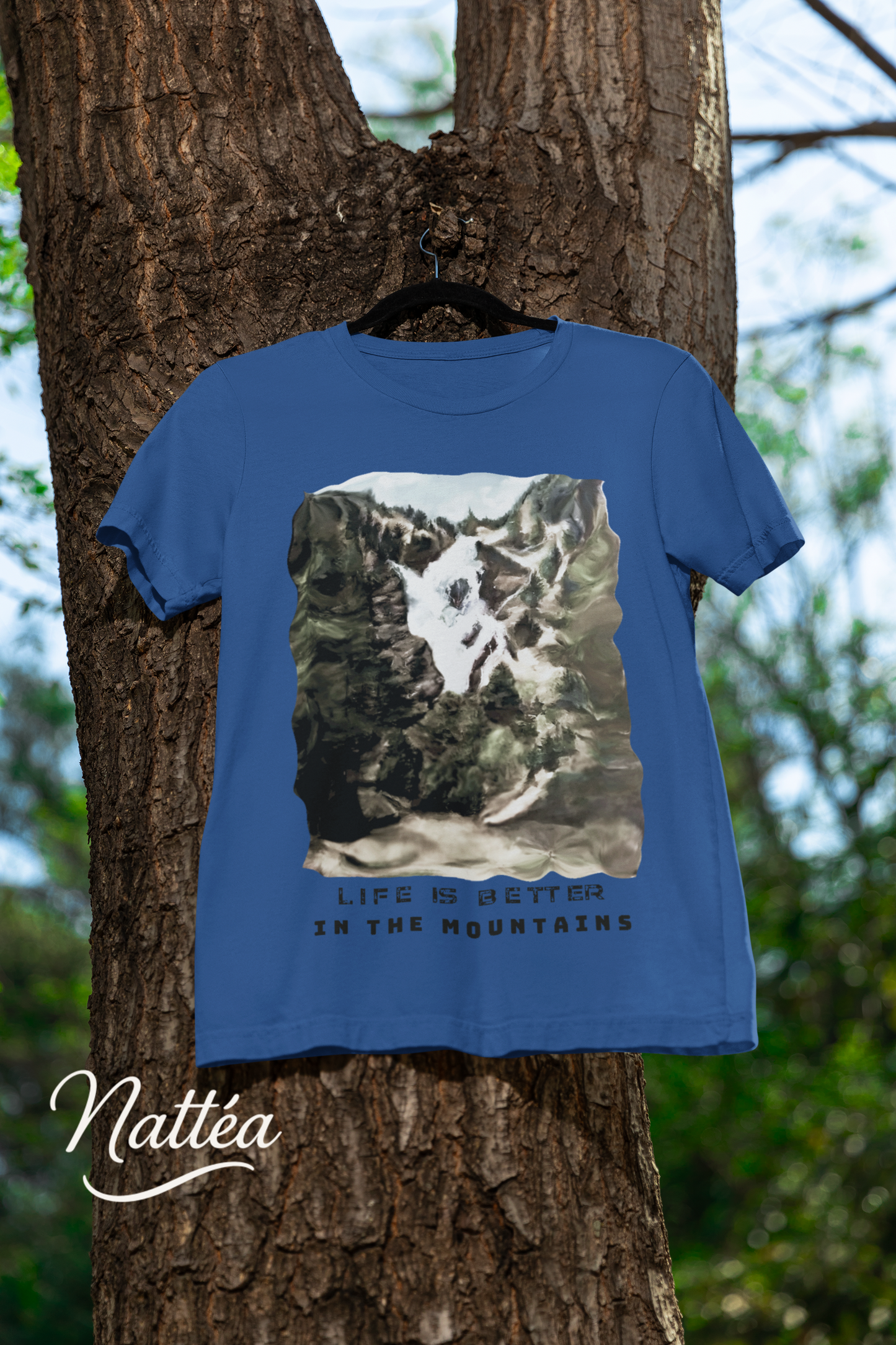Life is better in the Mountains T-Shirt – Nature Lover’s Tee Inspired by Original Landscape Art