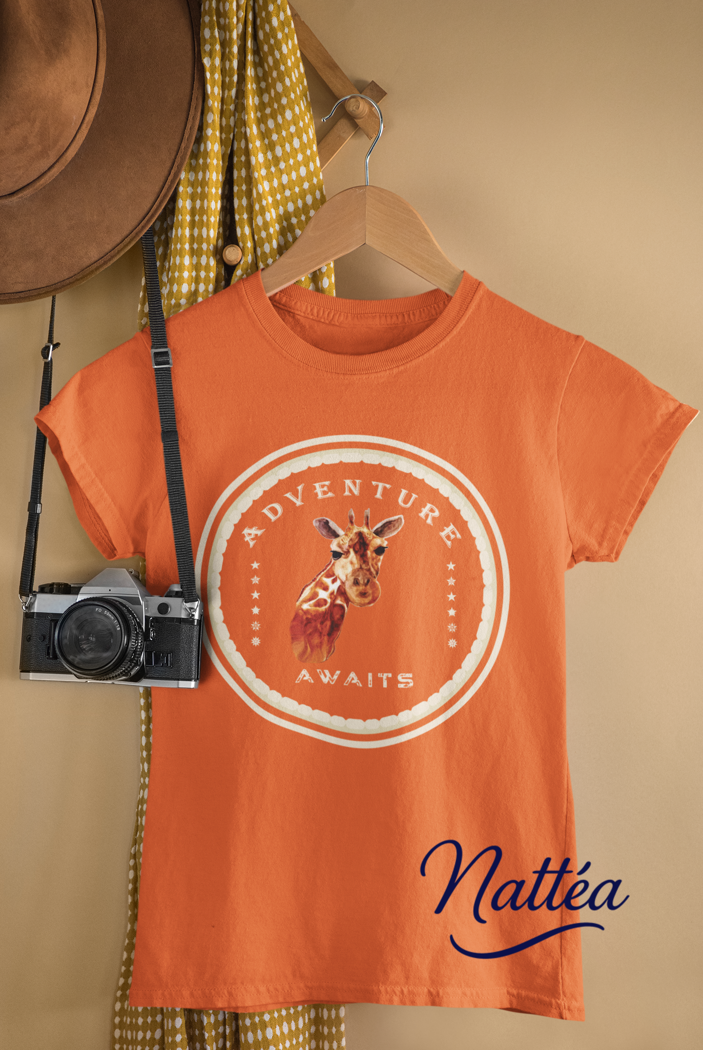 Watercolor Giraffe T-Shirt – Safari Vibes & Adventure Awaits Style