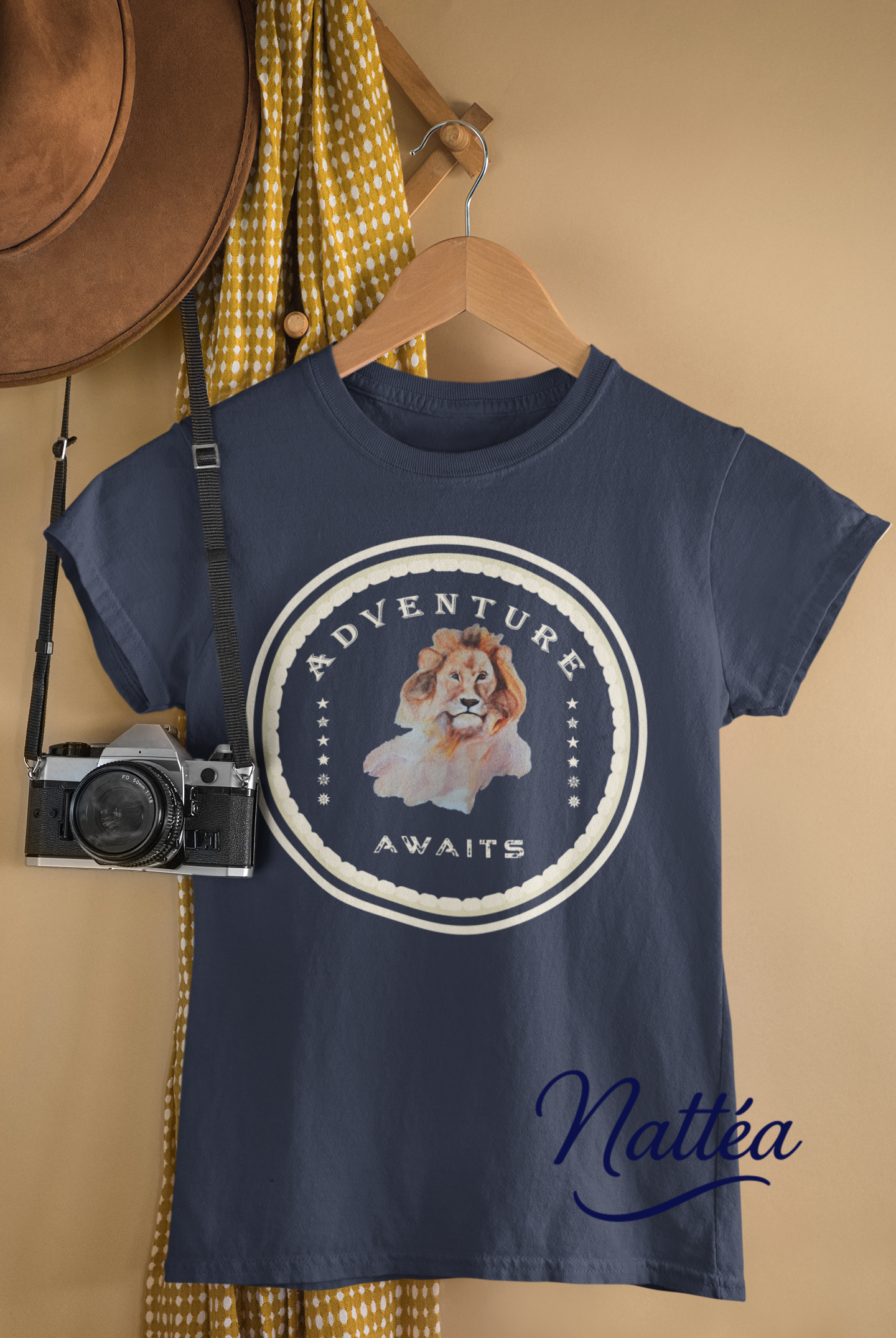 Watercolor Lion T-Shirt – Safari Vibes & Adventure Awaits Style