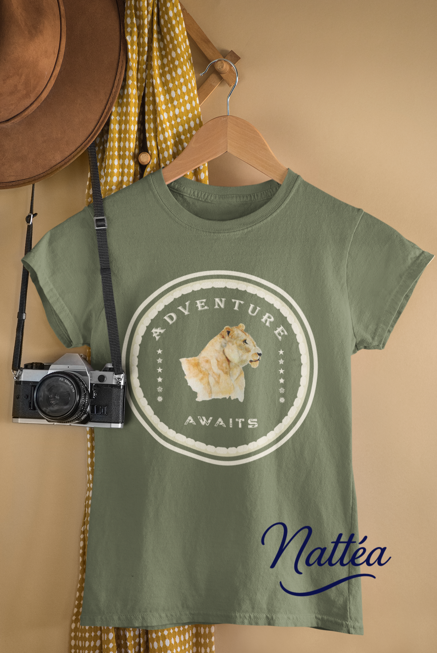 Watercolor Lioness T-Shirt – Safari Vibes & Adventure Awaits Style