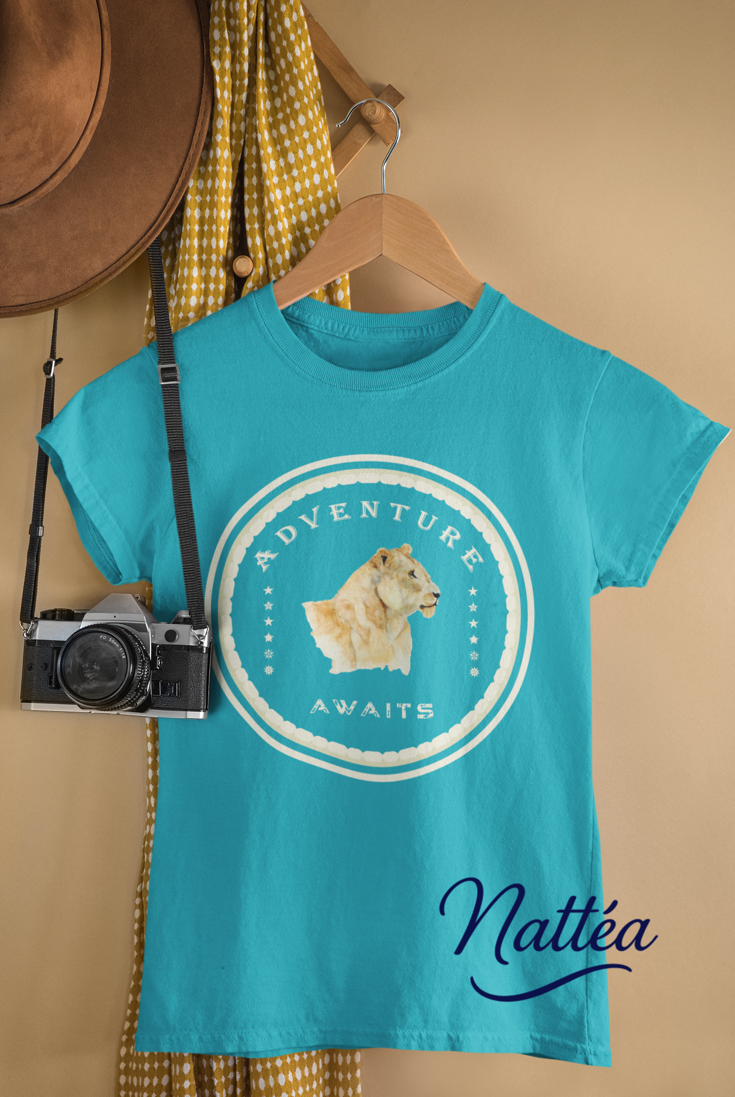 Watercolor Lioness T-Shirt – Safari Vibes & Adventure Awaits Style