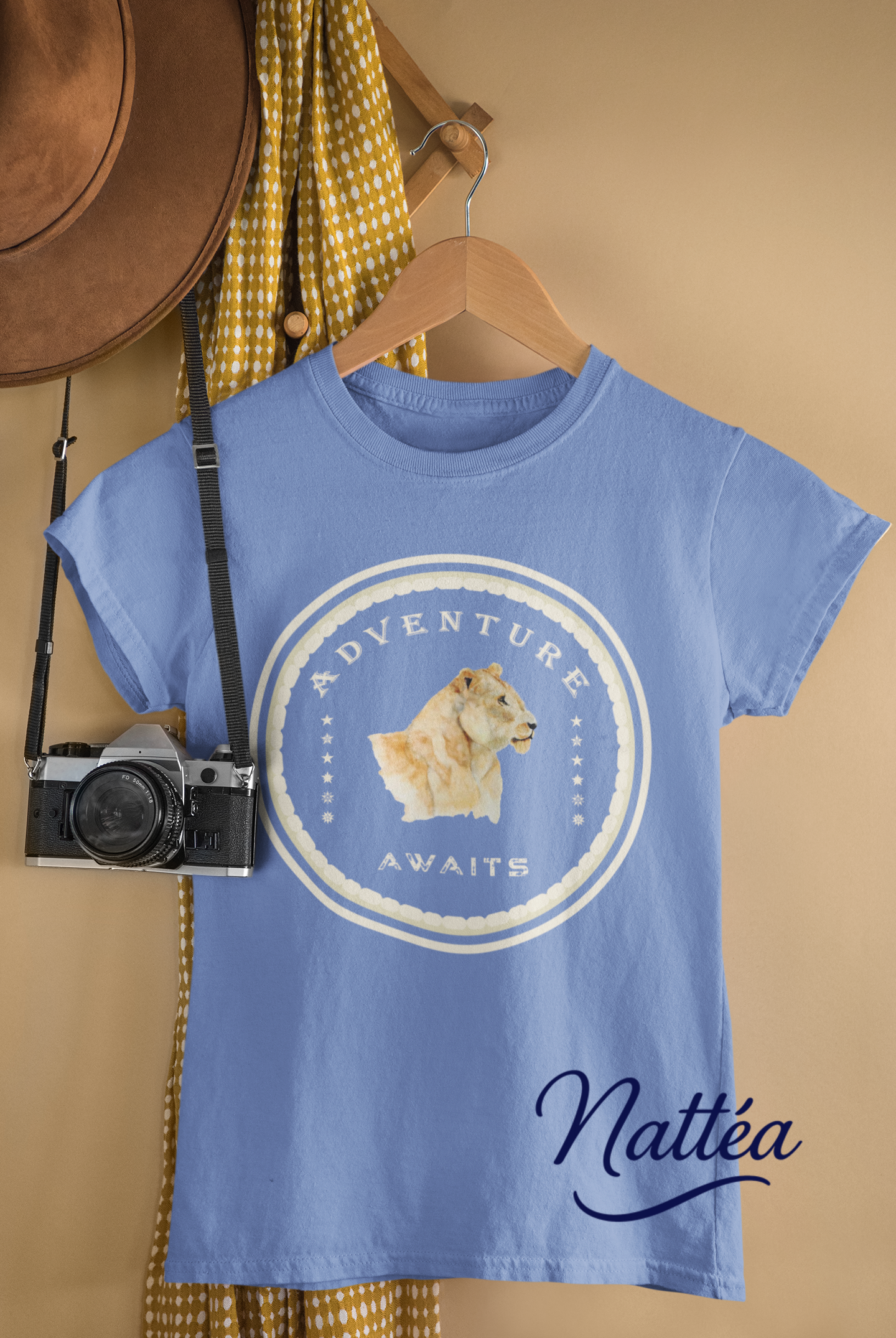 Watercolor Lioness T-Shirt – Safari Vibes & Adventure Awaits Style