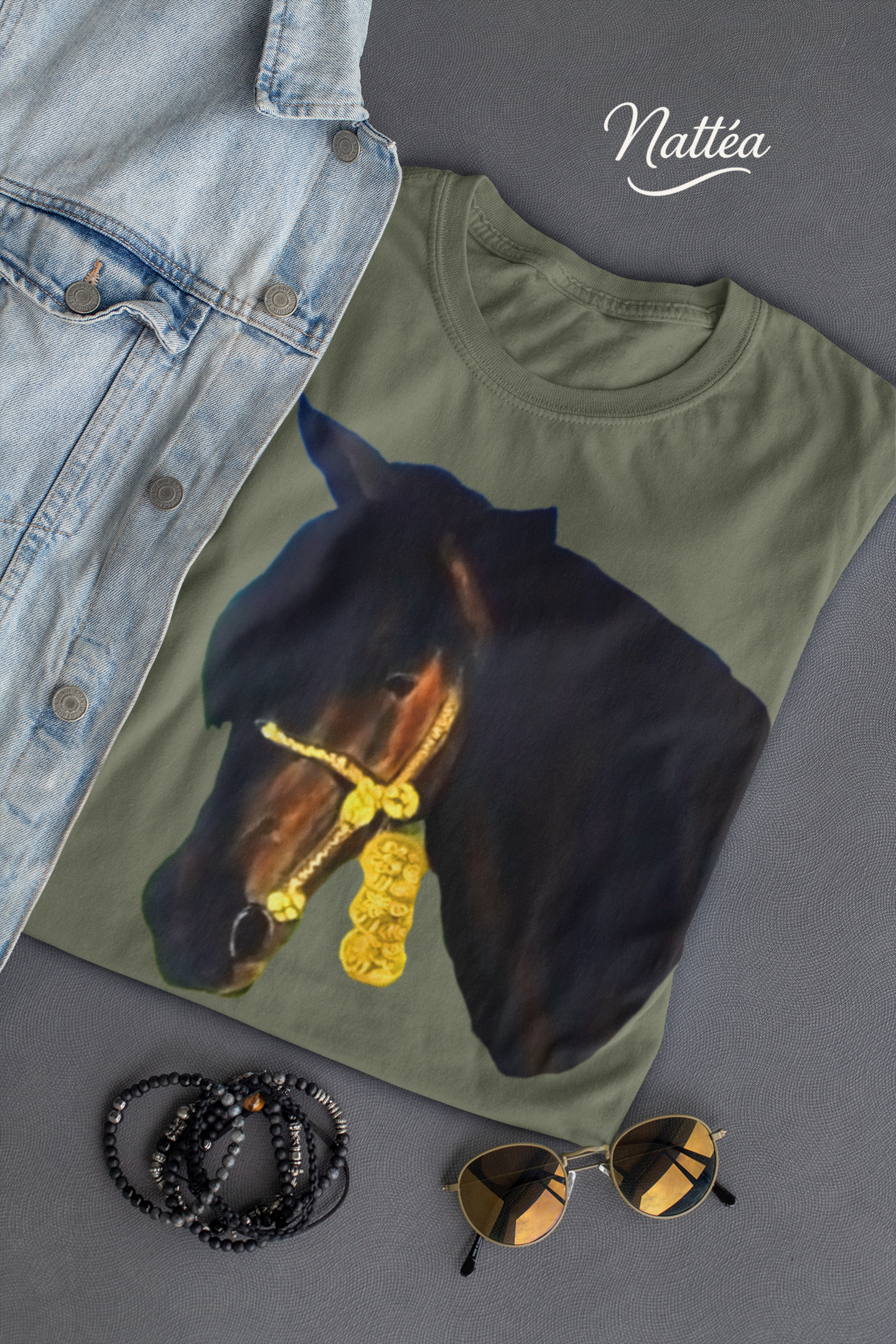 Artistic Horse T-Shirt – Elegant Equestrian Oil Painting Design