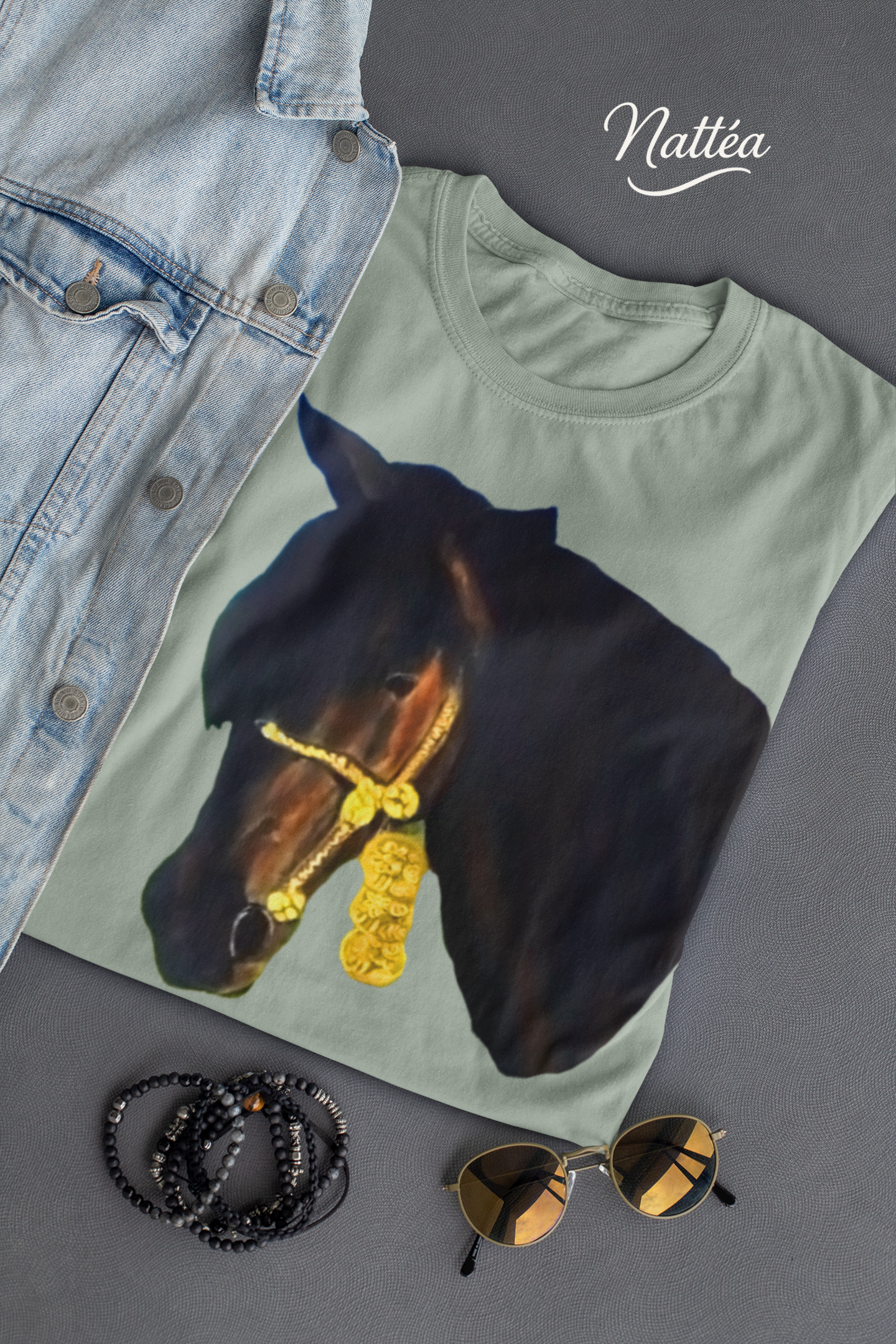 Artistic Horse T-Shirt – Elegant Equestrian Oil Painting Design