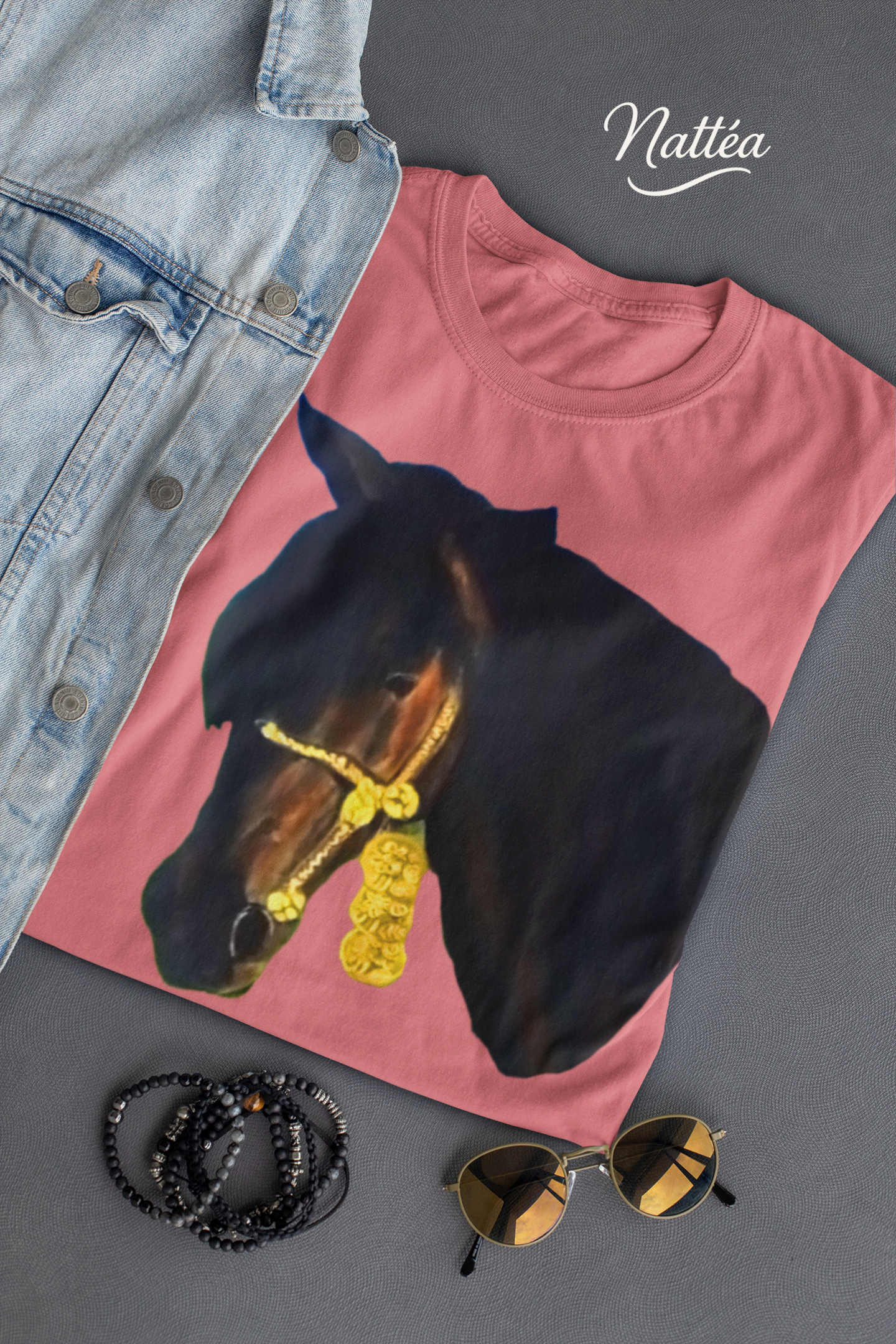 Artistic Horse T-Shirt – Elegant Equestrian Oil Painting Design