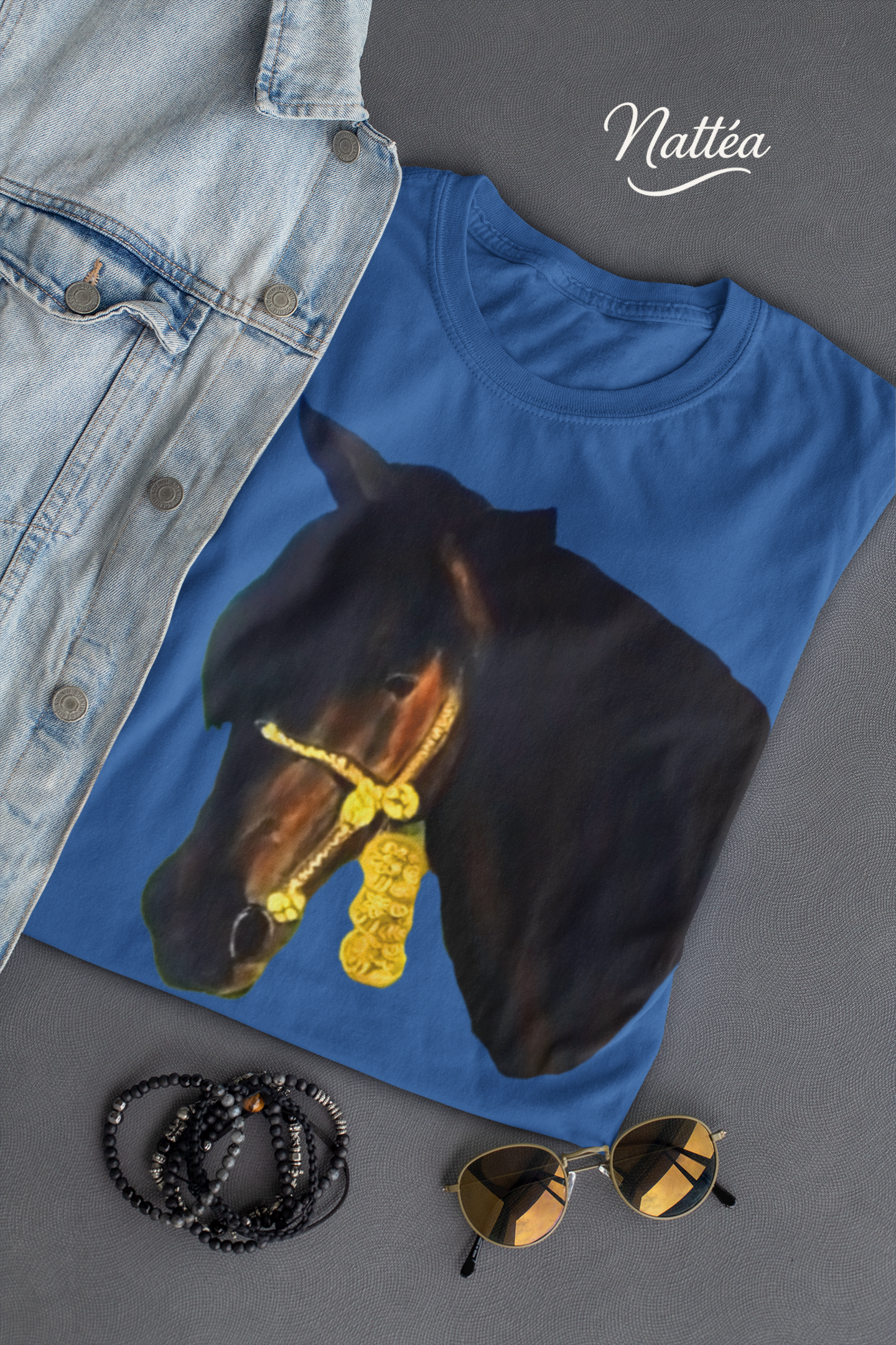 Artistic Horse T-Shirt – Elegant Equestrian Oil Painting Design