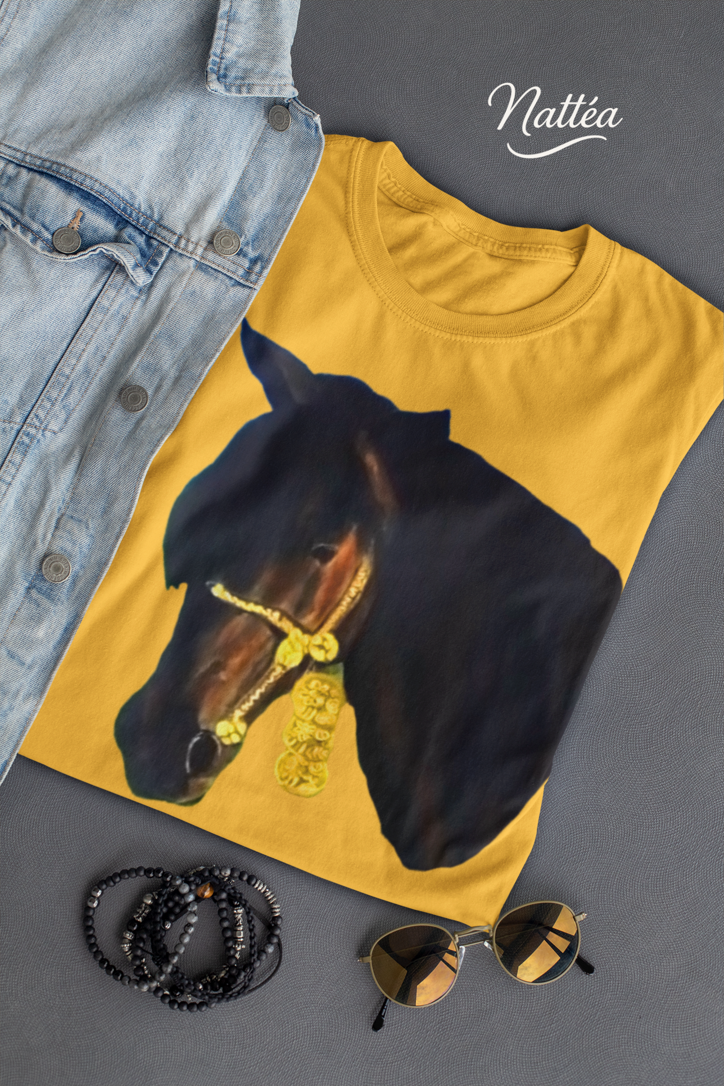 Artistic Horse T-Shirt – Elegant Equestrian Oil Painting Design
