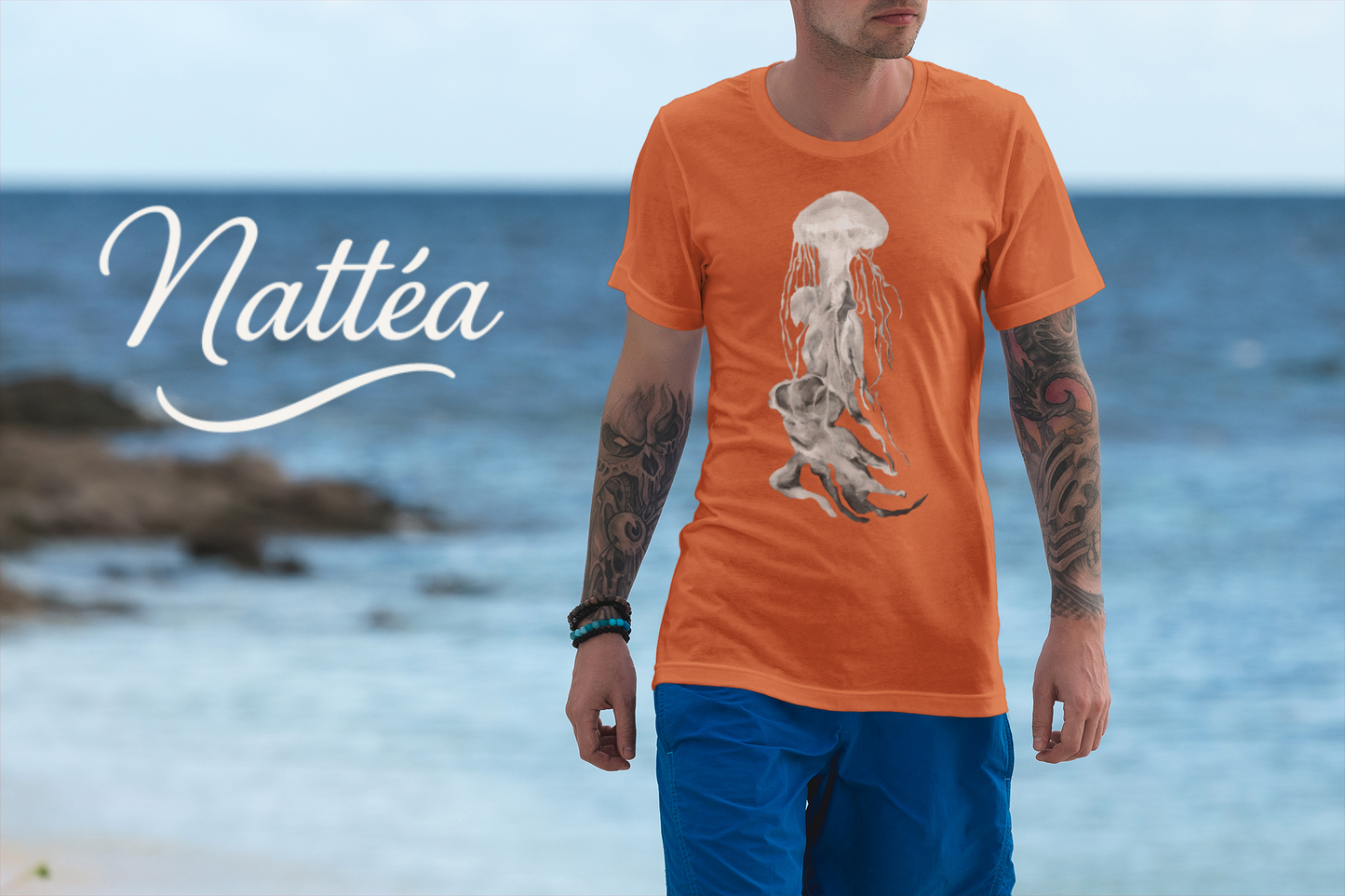 Jellyfish T-Shirt – Ocean-Inspired Art from Original Oil Painting Vintage Style