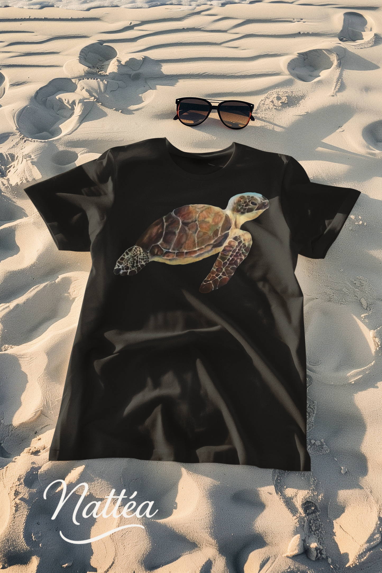 Turtle Art T-Shirt – Unique Wildlife Design from Original Oil Painting