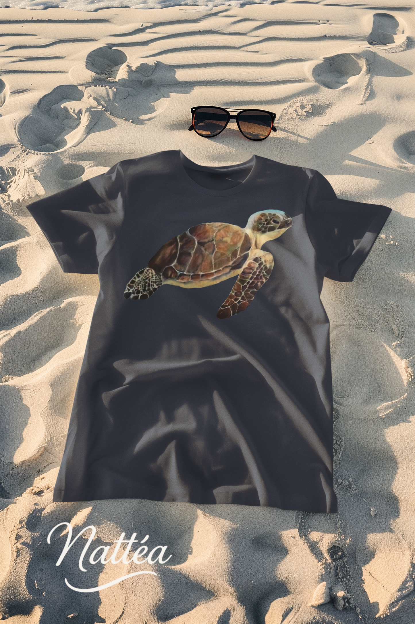 Turtle Art T-Shirt – Unique Wildlife Design from Original Oil Painting