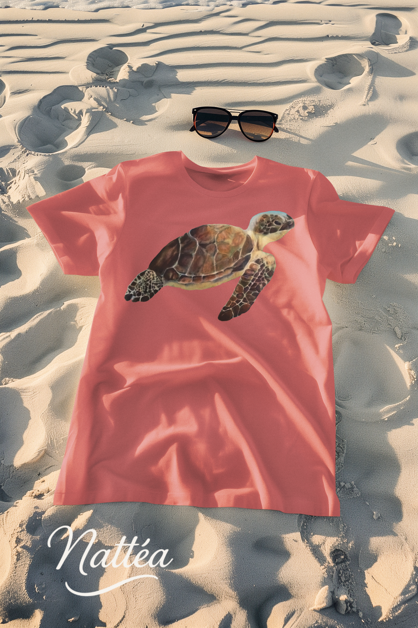 Turtle Art T-Shirt – Unique Wildlife Design from Original Oil Painting