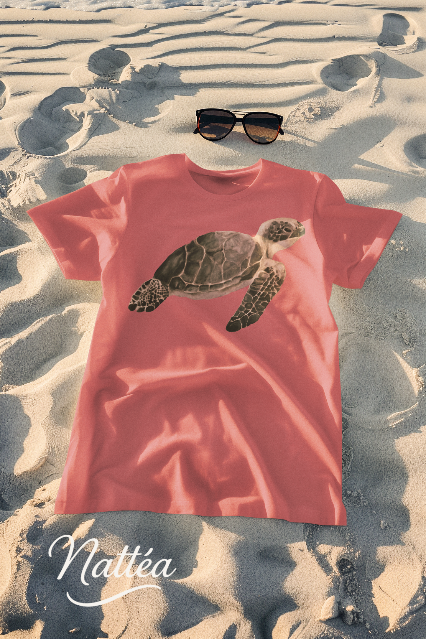 Turtle Art Vintage Style T-Shirt – Unique Wildlife Design from Original Oil Painting