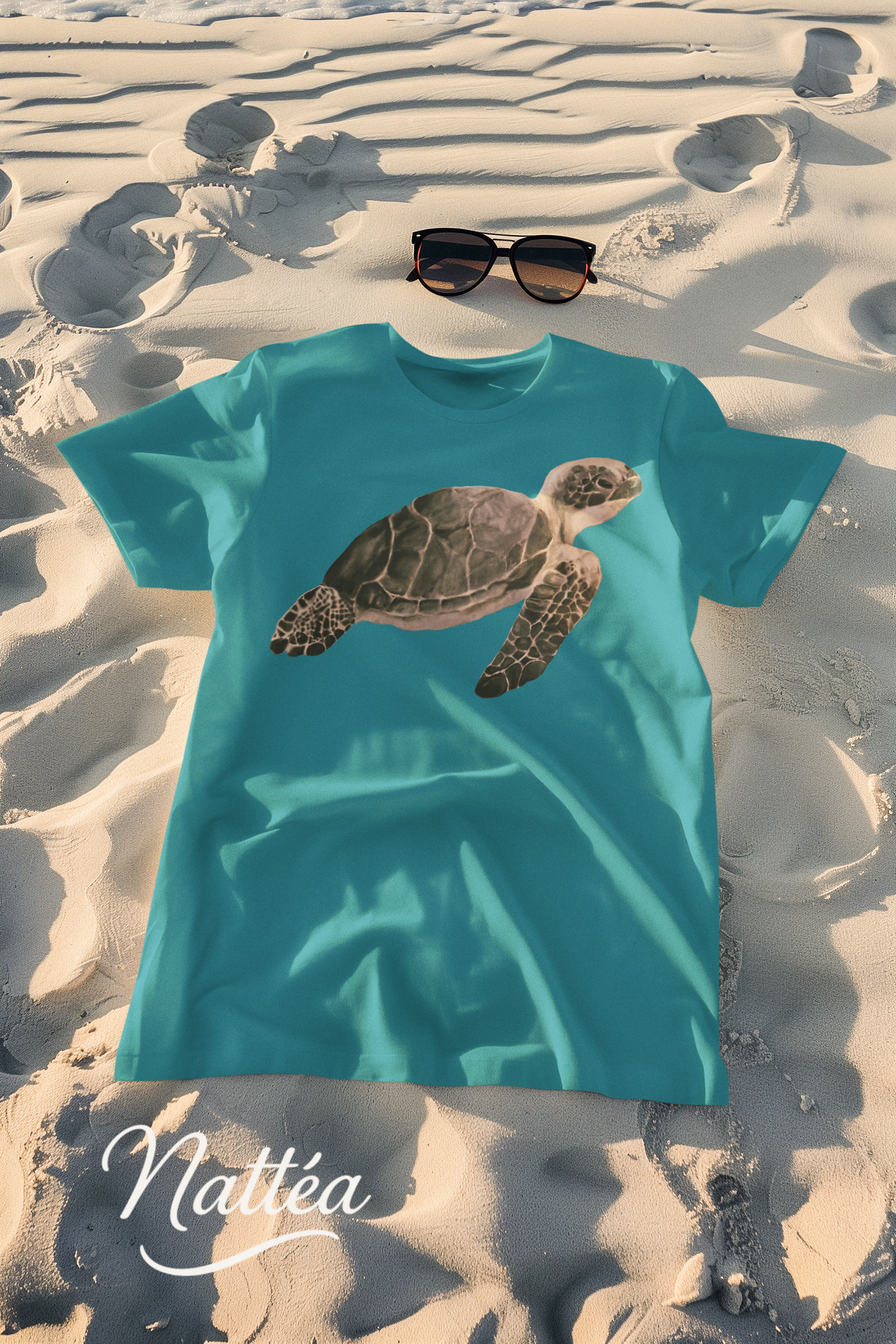 Turtle Art Vintage Style T-Shirt – Unique Wildlife Design from Original Oil Painting