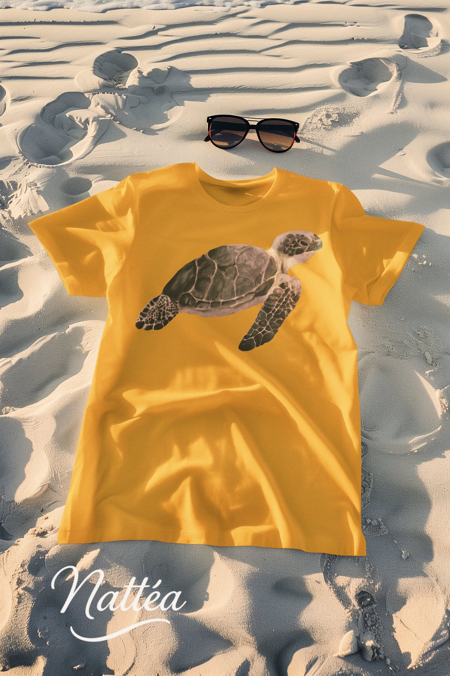 Turtle Art Vintage Style T-Shirt – Unique Wildlife Design from Original Oil Painting