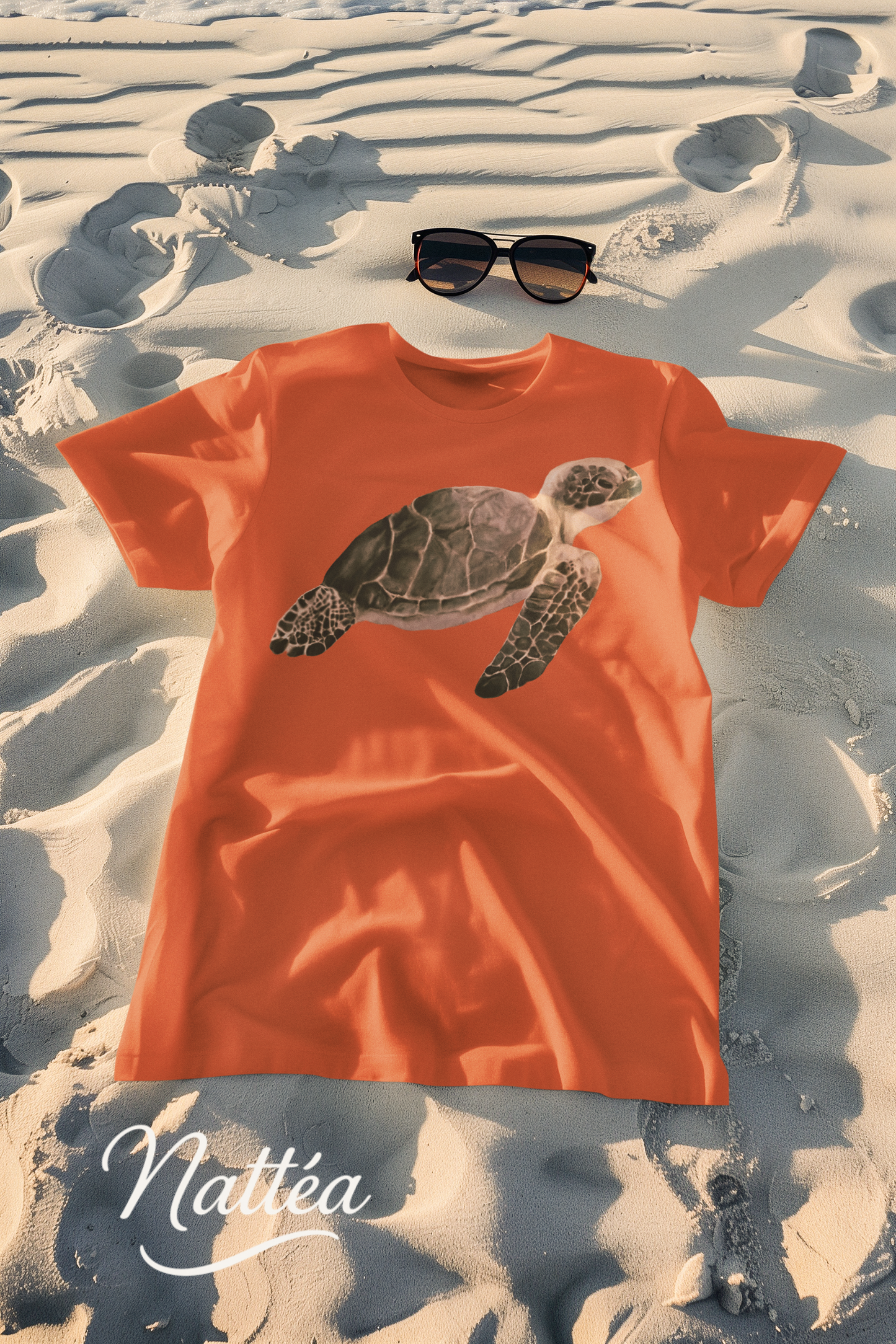 Turtle Art Vintage Style T-Shirt – Unique Wildlife Design from Original Oil Painting
