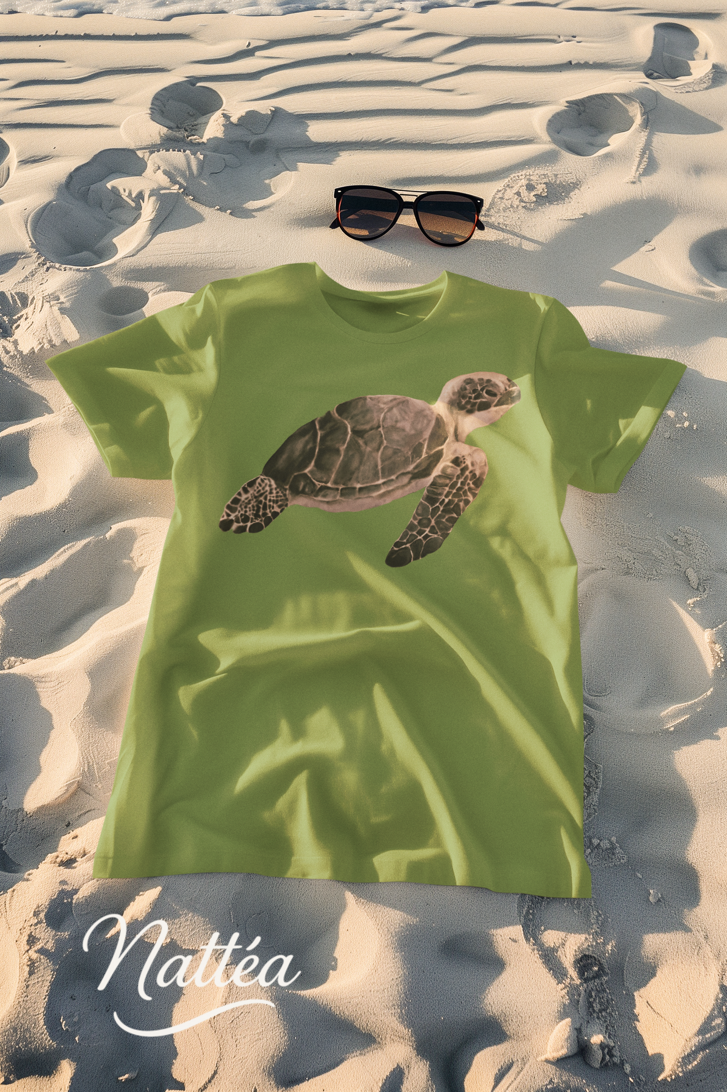 Turtle Art Vintage Style T-Shirt – Unique Wildlife Design from Original Oil Painting