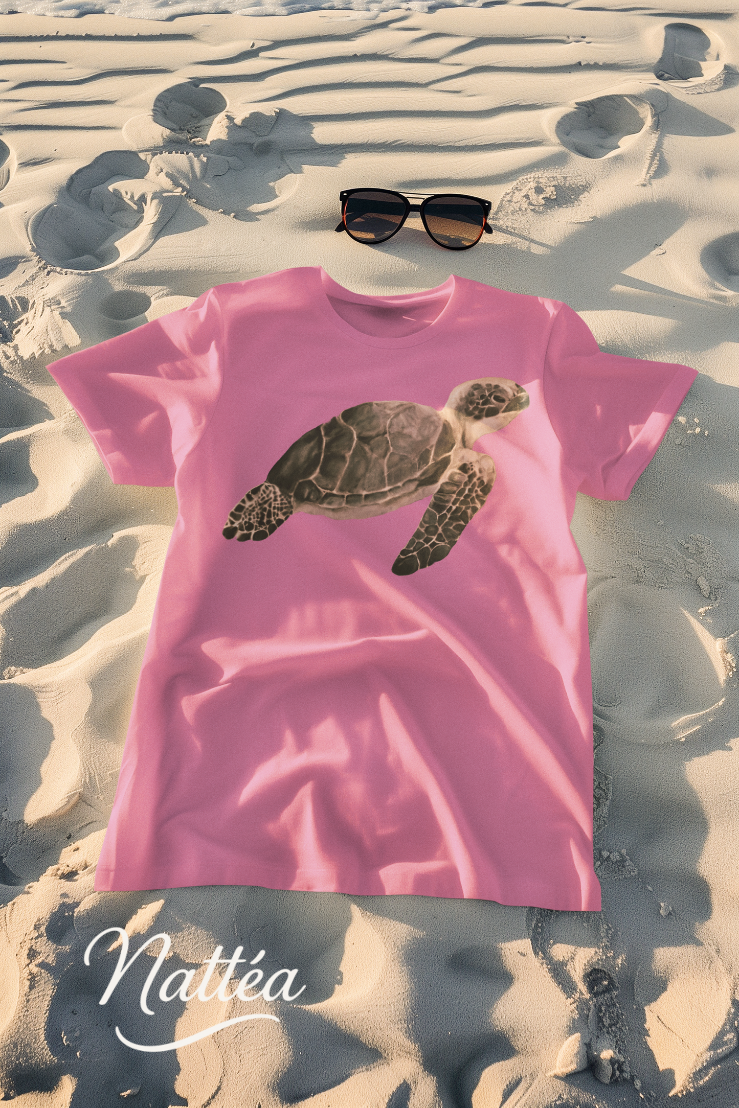 Turtle Art Vintage Style T-Shirt – Unique Wildlife Design from Original Oil Painting