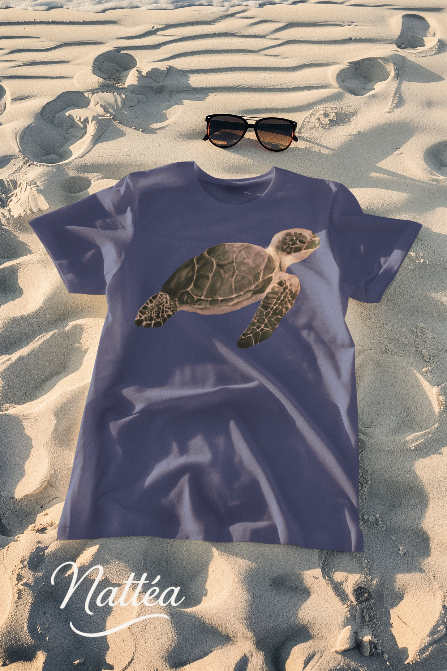 Turtle Art Vintage Style T-Shirt – Unique Wildlife Design from Original Oil Painting