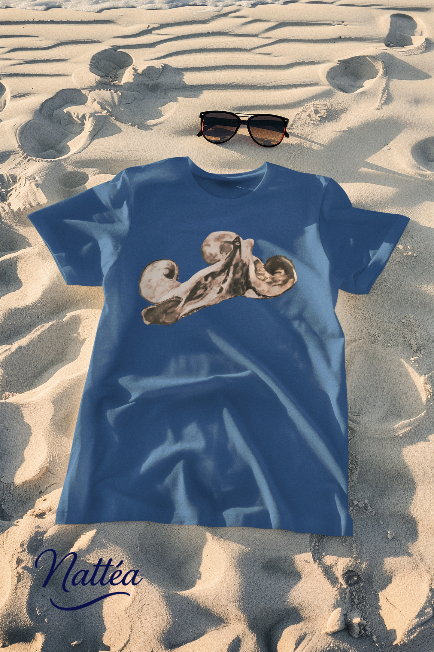 Vintage Ocean Octopus T-Shirt – Artistic Wildlife Design from Original Art