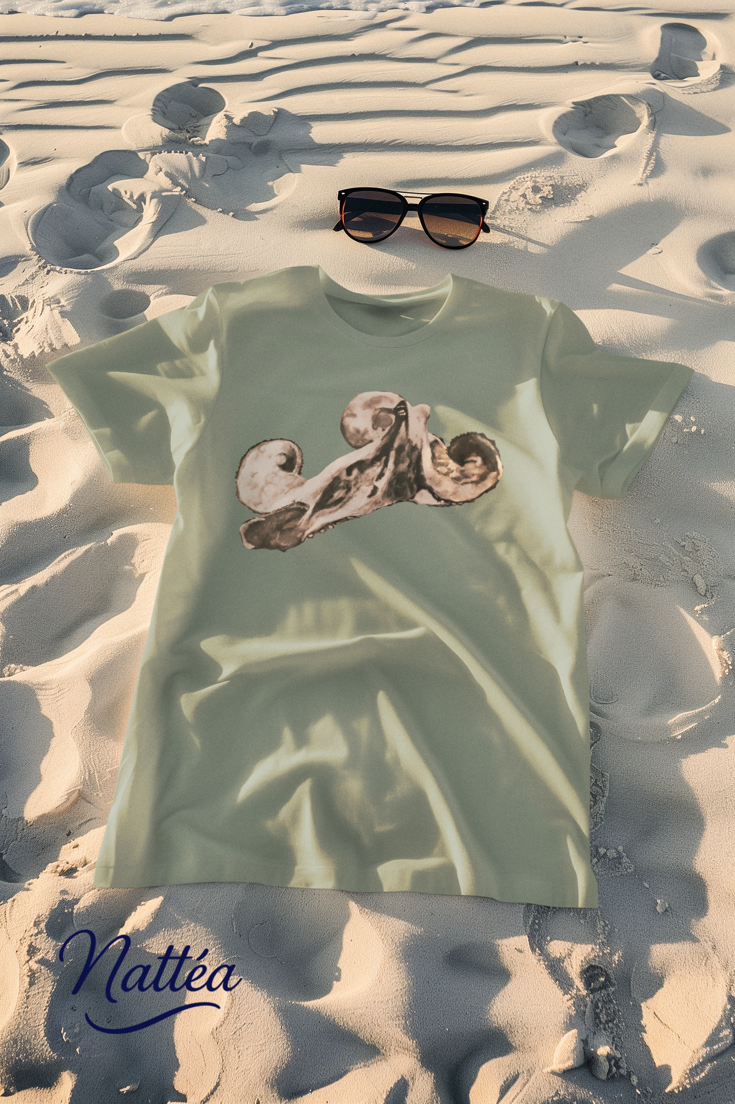 Vintage Ocean Octopus T-Shirt – Artistic Wildlife Design from Original Art