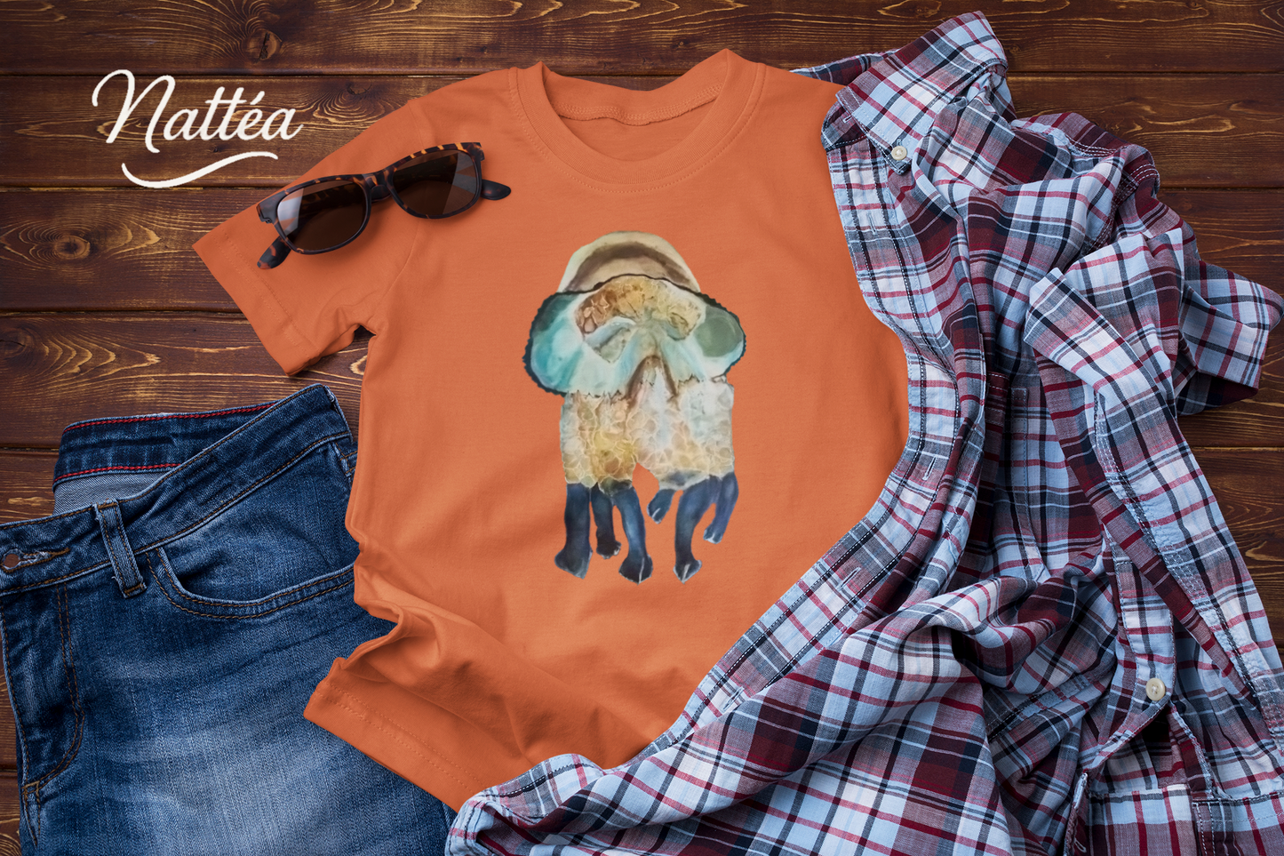 Dancing Jellyfish T-Shirt – Ocean Animal Art Tee from Original Painting